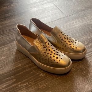 Wonders Silver Slip On Sneakers
